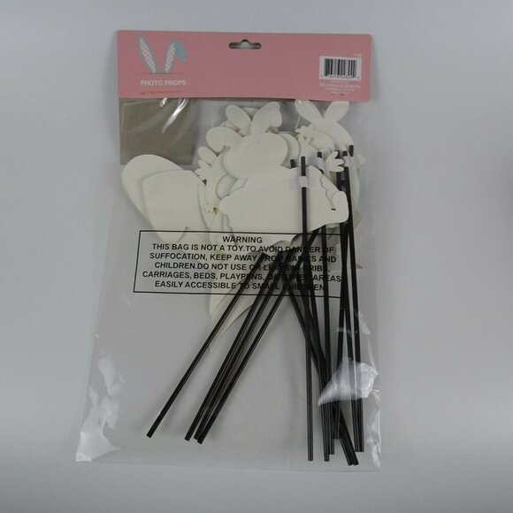 💰3/$25 New 12-PC Happy Easter Bunny Accessories Party Photo Booth Set - Picture 3 of 6